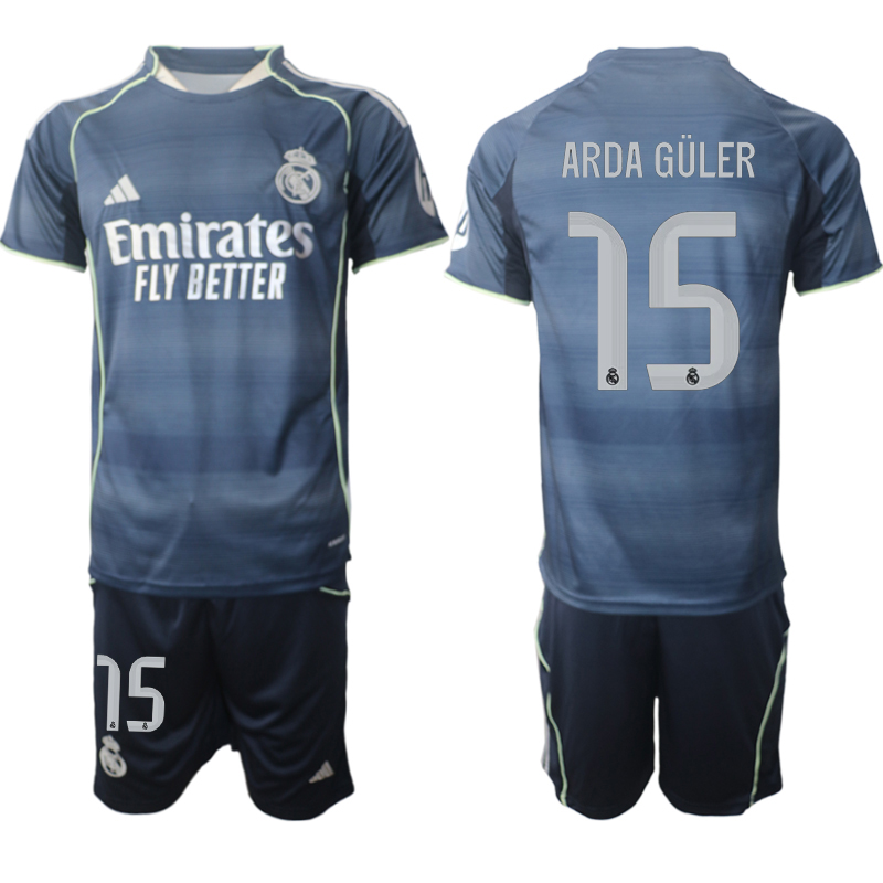 Men 2025-2026 Club Real Madrid away Blue #15 Soccer Jersey